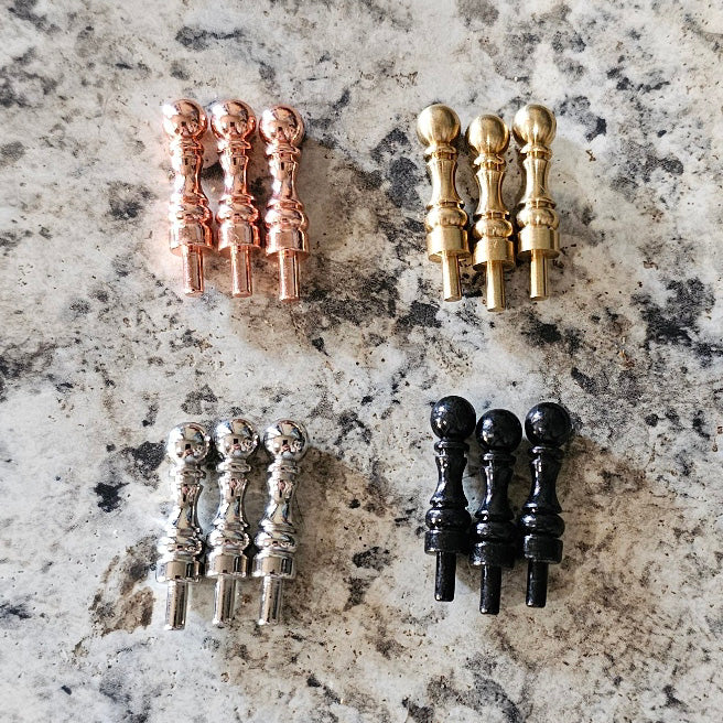 Deluxe 7/64" Metal Cribbage Pegs Set of 12