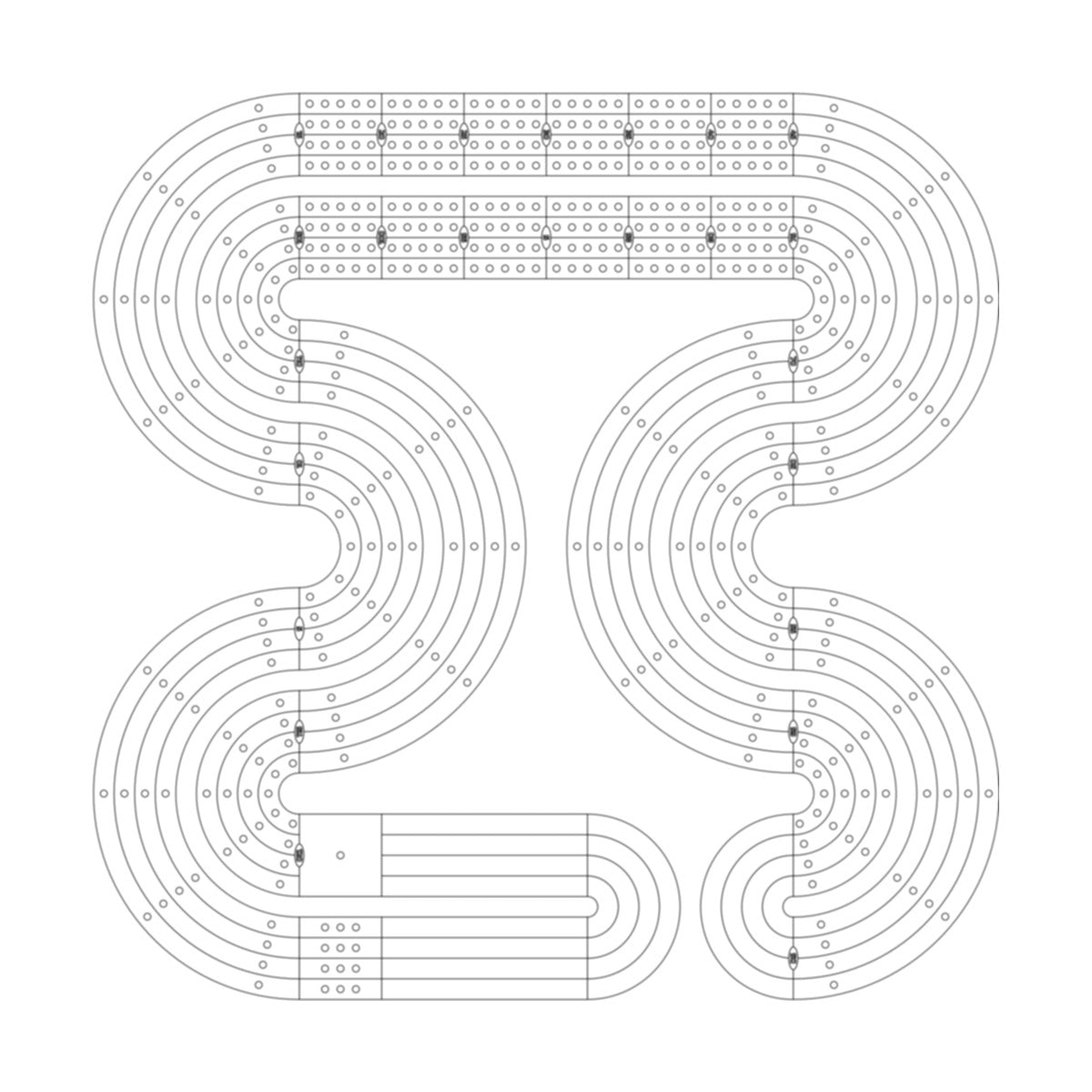 39-2 Cribbage Board Pattern / Template