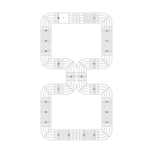 Hour Glass Cribbage Board Pattern / Template