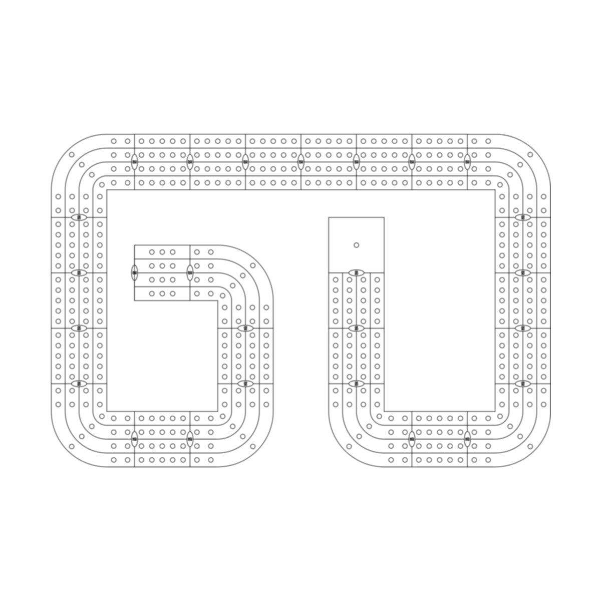 Number 60 Cribbage Board Pattern / Template